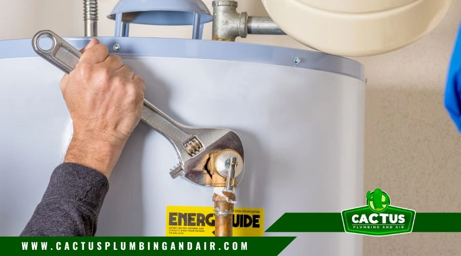 Flushing water heater for maintenance