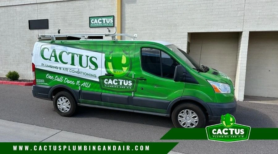 cactus plumbing and air Service van