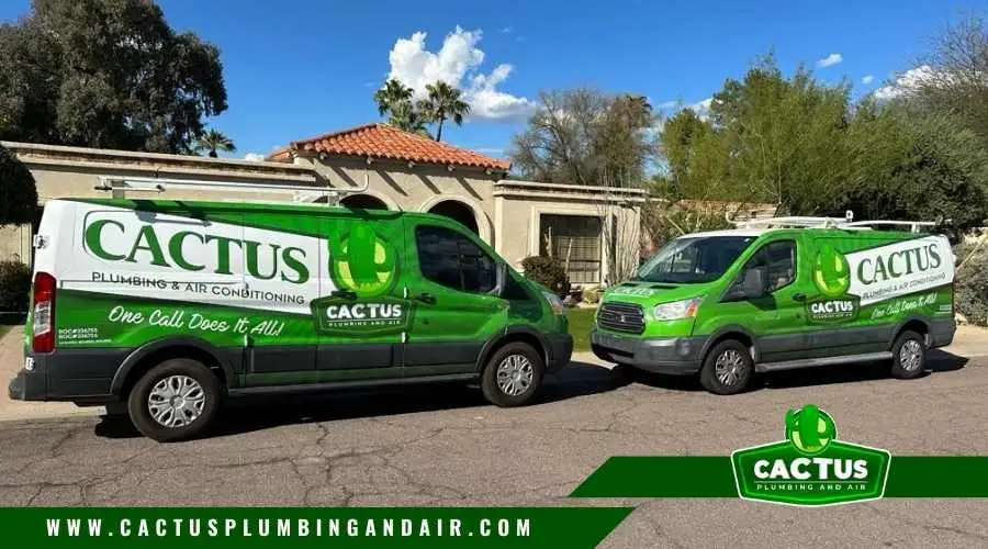 Cactus Plumbing and Air service van